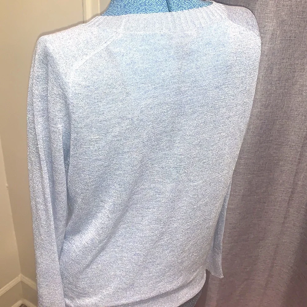 J Crew Sparkled Glitter Crew Neck Top